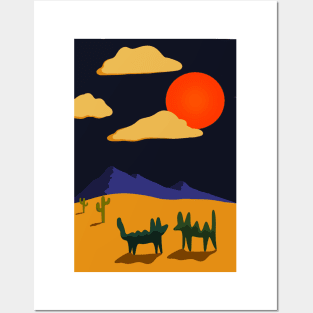 Wiggly Desert Landscape Posters and Art